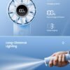 Gaiatop Portable Mini Fan, Handheld Fan with LED Display & Flashlight, 3 Speeds 2000mAh USB Rechargeable Battery Fan, Small Personal Desk Fan for Women Men Girls Kids Indoor Outdoor Travel Blue - Image 6