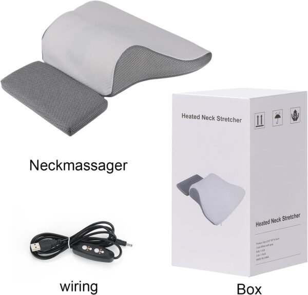 Heated Neck Stretcher with Magnetic Therapy Pillowcase, Neck and Shoulder Relaxer Pillows, Cervical Traction Device for Relieve TMJ Headache Muscle Tension Spine Alignment - Image 7