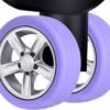 Luggage Wheel Covers for Suitcase,8Pcs Luggage Protection Covers for most 8-spinner Wheels Carry on Luggage, Luggage Wheels Silent Protection Cover (purple) - Image 2