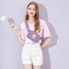 Gitus Birthday Gifts for 8 9 10 11 12 13 Year Old Girls Personalized Fanny Pack Crossbody Bags with Initial Letter Patch Belt Bag for Teen Girls Cute Trendy Stuff Travel Essentials (Lavender-R) - Image 2