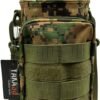 Tactical Molle Water Bottle Holder Pouch Hydration Carrier Bag Tactical EDC Water Bottle Carrier with Detachable Shoulder Strap for Hiking Camping Outdoor Sport Travel - Image 2