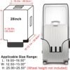 Yuppies Clear PVC Suitcase Cover, Protective Luggage Cover for 28 inch Wheeled Suitcase (28inch (19.2" L x 12.1" W x 24.8" H)) - Image 3