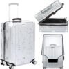 Veki Clear Suitcase Cover PVC Protector with Zip, Waterproof Transparent Luggage Cover Protective Bag, for Plastic Trolley Case Cover Protect Suitcases from Scratch for Travel Accessories (20inch)