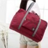 2 pack Foldable Travel Duffel Bag with Fixed on the Trolley Case, Waterproof Luggage Travel Bag, Lightweight Carry On Bag for Sports, Vacation, Shopping, Gym (wine red, light blue) - Image 7