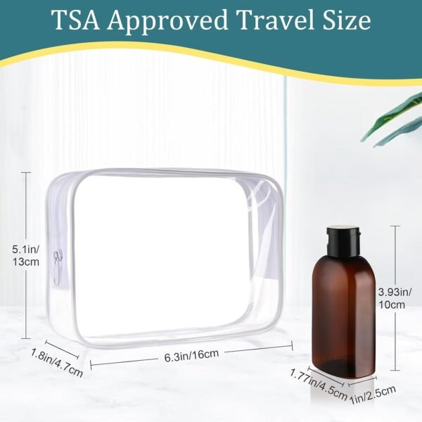Cosywell Travel Shampoo Bottles 4pcs 3.4oz TSA Approved Travel Size Bottles for Toiletries Leak Proof Empty Lotion Containers with Flip Cap Small Plastic Squeeze Bottles - Image 2