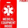 Medical Equipment Luggage Tag for Travel, Suitable for CPAP Equipment, Diabetic Supplies, Respiratory Devices, 1 Luggage Tag (Red and White) - Image 2