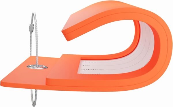 Gostwo 2 Pack Luggage Tags for Suitcases, 26 Initial Letter Travel Luggage Baggage Identification Labels ID Tag Fully Bendable Tags with Stainless Steel Loop (Orange) (Letter B) - Image 6
