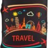 Spandex Travel Luggage Protector Suitcase Cover Fit 23-32 Inch Luggage (Black-travel, L(26"-28" luggage))