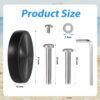 Luggage Wheels Replacement Kit, 360 Swivel Caster Wheels Rubber Spinner Suitcase Wheels Replacement & Wheel Covers Axles Screws Washers Wrench for Trolley Bag Travel Box(Style B) - Image 2