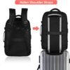 Asenlin 40L Travel Backpack for Women Men，17 Inch Laptop Backpack Flight Approved Luggage Carry On Water Resistant Computer Backpack for Weekender Overnight Large Daypack Black - Image 5