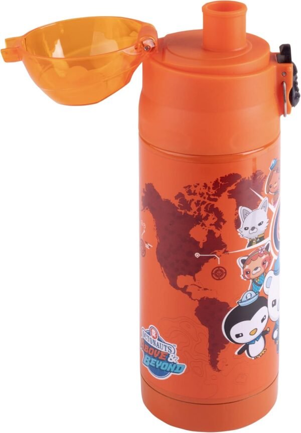 Octonauts Above & Beyond Orange Stainless Steel 13 oz Insulated Water Bottle for Kids - Spill Proof Lid, Easy to Use, Reusable - Keep Liquids Hot/Cold For Hours -Perfect for Travel, School, On-The-Go - Image 7