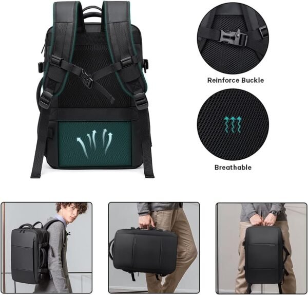 BANGE 45L Travel Backpack, Carry On Backpack Convertible Duffle Bag Fit for 17.3 Inch Laptop for Men and Women - Image 5