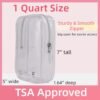 Airplane Travel Essentials for Flying Overseas 1 Quart Size TSA Approved Toiletry Bag Clear International Vacation Beach Accessories Must Haves Flight Toiletries Liquids Makeup Pouch for Women Men - Image 3