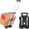Hivexagon Folding Luggage Cart 88lbs Load Capacity Compact Lightweight and Durable Aluminum Alloy Travel Trolley for Luggage, Personal, Travel, Moving and Office Use