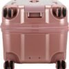 Traveler's Choice Ultimax II 26" Medium Trunk Spinner Luggage, Tie Down Straps, Pink Rose, Checked Inch - Image 3