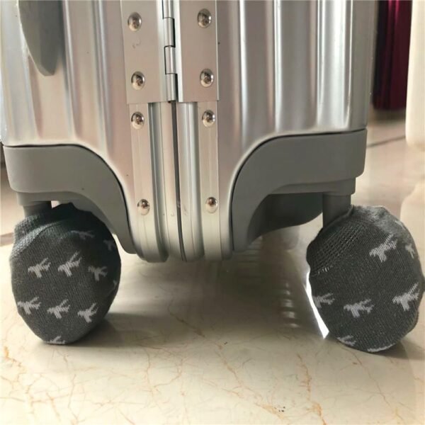 8 Pack Luggage Wheel Cover Socks Full Wrap Fabric Protector Universal Sleeve Case for Suitcase Prevents Floor Bed Dirt When Storing Travel Spinner Carry-on Bag - Image 9