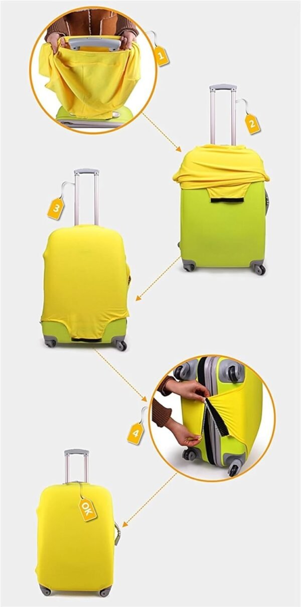 DISNIMO Ice Cream Corgi Luggage Cover Anti-scratch Suitcase Cover Protector for Travel 18-21 Inch Baggage Covers for Women Girls - Image 5