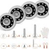 Luggage Wheel Replacement Kit with 4 Rubber Wheels, 3 Size Axles and Bearings for Suitcases and Travel Bags - Image 7