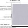 deweisn Folding Lighted Makeup Mirror with 72 LEDs 3 Colors Light Modes USB Rechargable 1800mA Batteries Portable Ultra Thin Compact Vanity Mirror Dimmable Travel Mirror - Image 3