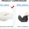 Travel Neck Pillow with Premium Memory Foam Adjustable Buckle, Face Down Pillow Breathe Easy with Head Support, Napping Pillow for Airplane, Car, Train, Bus and Home Use White - Image 7