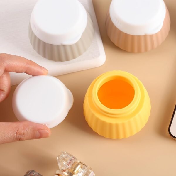 Travel Containers for Toiletries,TSA Approved Silicone Cream Jars, Travel Essentials Accessories with Clear Bag and Labels, Leak Proof Travel Size Jars for Liquid Cosmetic Face Body Hand Cream - Image 7