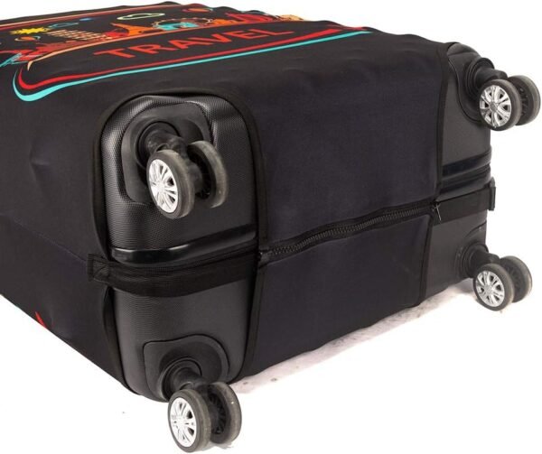 Spandex Travel Luggage Protector Suitcase Cover Fit 23-32 Inch Luggage (Black-travel, L(26"-28" luggage)) - Image 4
