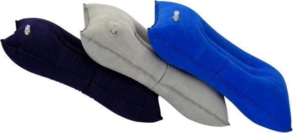 3 Pieces Inflatable Travel Pillow for Camping, Home Office Sleeping Pillow, Head Neck Lumbar Support, Ultralight Portable Compact and Soft, Airplane car Hiking Backpacking Trip Pillow