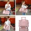 Womens travel bags, weekender carry on for women, sports Gym Bag, workout duffel bag, overnight shoulder Bag fit 15.6 inch Laptop Pink Large - Image 7