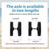 Luggage Wheels Replacement Kit, 360 Swivel Caster Wheels Rubber Spinner Suitcase Wheels Replacement & Wheel Covers Axles Screws Washers Wrench for Trolley Bag Travel Box(Style B) - Image 3