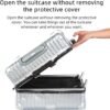 Veki Clear Suitcase Cover PVC Protector with Zip, Waterproof Transparent Luggage Cover Protective Bag, for Plastic Trolley Case Cover Protect Suitcases from Scratch for Travel Accessories (20inch) - Image 2