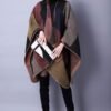Lncropo Women's Shawls Wraps Winter Open Front Poncho Cape Oversized Cardigan Sweater - Image 3