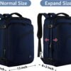 MATEIN Weekender Backpack, Large Capacity Travelling Suitcase Backpack with Strap for Clothes, Expandable Flight Approved Business Carry on Backpack for International Travel, Blue - Image 5