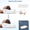 ZAMAT Contour Memory Foam Pillow for Neck Pain Relief, Adjustable Orthopedic Ergonomic Cervical Pillow for Sleeping with Washable Cover, Bed Pillows for Side, Back, Stomach Sleepers - Image 4