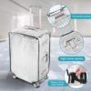 3Pcs 20 24 28 inch Suitcase Protectors Cover and 8Pcs Suitcases Wheel Covers, Clear PVC Waterproof Dustproof Anti-Scratch Luggage Cover Travel Suitcase Cover Protectors - Image 5