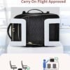 Large Travel Backpack for Women - Travel Backpack Carry on Flight approved 40L Personal Item with 6 Packing Cubes fit 17 inch Laptop Water Resistant Business College Backpacks Black - Image 3