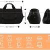 WALNEW Gym Duffel Bag for Women Men, Travel Carry on Weekender Overnight Tote Bags, Lightweight Waterproof Personal Item Bag for Sports, Dance, Workout with Wet Pocket, Black - Image 2