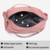Womens travel bags, weekender carry on for women, sports Gym Bag, workout duffel bag, overnight shoulder Bag fit 15.6 inch Laptop Pink Large - Image 8