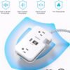 Travel Essentials, Cruise Ship Power Strip with USB Ports, 2 Outlets 3 USB (2 USB C) Wrapped Short Extension Cord 12 inches Desktop Charging Station Power Strip for Travel Hotel Cruise Must Haves - Image 7
