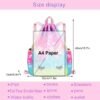 RHCPFOVR Drawstring Backpack for Kids - Unicorn Bags for Girls Mini Gym Dance Beach Swim Travel Bag With Two Water Bottle Holder - Image 2