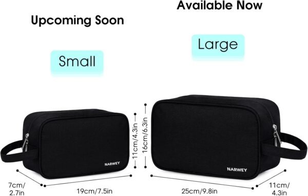 Narwey Travel Toiletry Bag for Women and Men Traveling Dopp Kit Makeup Bag Organizer Shaving Bag for Toiletries Accessories Cosmetics - Image 3
