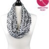 Shop Infinity Scarf with Zipper Pocket - Travel Scarf with Hidden Pockets for Women - Greek Key Pattern Scarves - Image 2