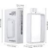 MoChic Flat Water Bottle Travel Flask Portable Travel Mug BPA Free A5 Water Bottle for Sports Camping Gym Fitness Outdoor 13oz Fit in Any Bag - Image 2