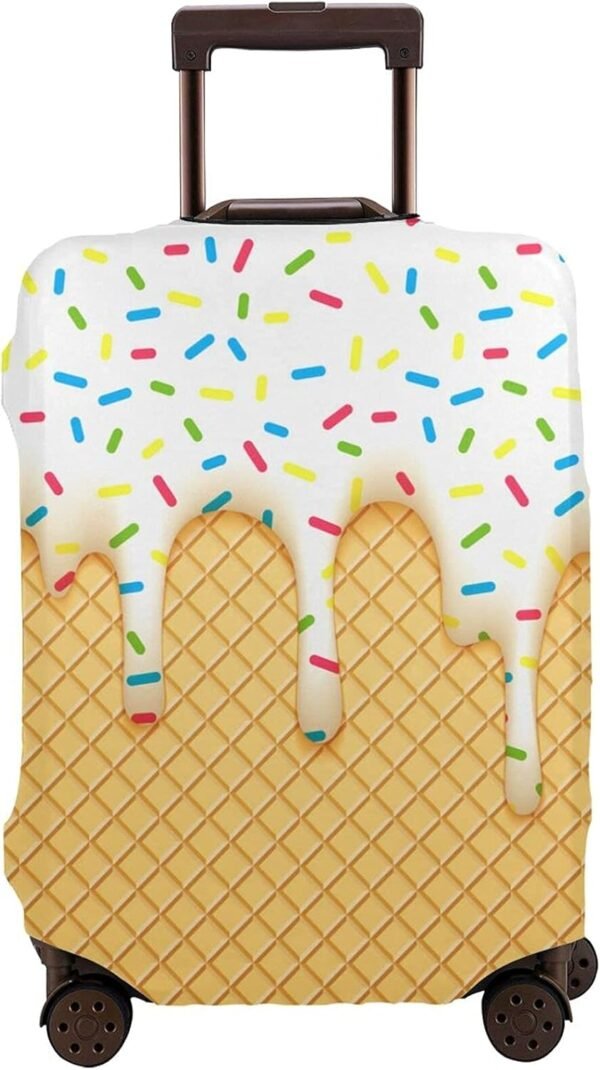 Ice Cream Travel Luggage Cover Polyester Suitcase Protector Washable Baggage Covers XL(31-32 inch luggage) - Image 2