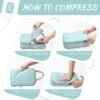 WOOMADA Compression Packing Cubes for Suitcases Travel Essentials 4 Set Expandable Travel Bags Organizer for Luggage(turquoise) - Image 5