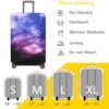 TRAVELKIN Travel Elastic Spandex Suitcase Protector Case, 18/24/28/32 Inch Suitcase Protective Cover, Thickened and Washable Luggage Cover (S(18"-21" luggage), Nebula) - Image 5