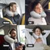 Neck Pillow for Airplane Travel, 100% Pure Memory Foam Travel Neck Pillow for Sleeping & Travel Essentials for Neck Rest, Grey, Pack with Box - Image 3