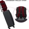 Underseat Carry-On Backpack Luggage, 15-inch Laptop Lightweight Backpack with trolley strap, Travel Commute Gym Sport, 17L Red Wine - Image 5