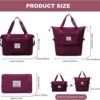 Large Capacity Travel Bag, Foldable Travel Bag, Expandable Travel Duffel Bag, Collapsible Waterproof Large Capacity Travel Handbag, Overnight Bag for Women and Man - Image 3