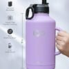 64oz Insulated Water Bottle with Handle, INSPI Half Gallon Stainless Steel Water Bottles, Travel Flask with Straw Spout Lid and Carry Pouch, Mug Tumbler Cup, Keep Cold Hot, Purple - Image 6
