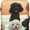 Travel Luggage Cover Poodles Dogs Suitcase Covers for Luggage Fashion Suitcase Protector Fits 18-32" Luggage, Black, L, Luggage Set